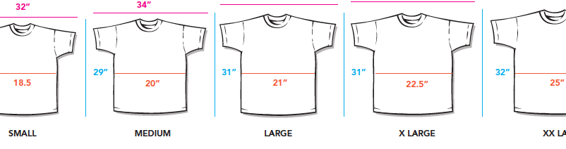 Tee Shirt Size Chart