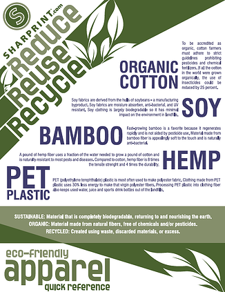 Eco-Friendly Apparel Cheat Sheet