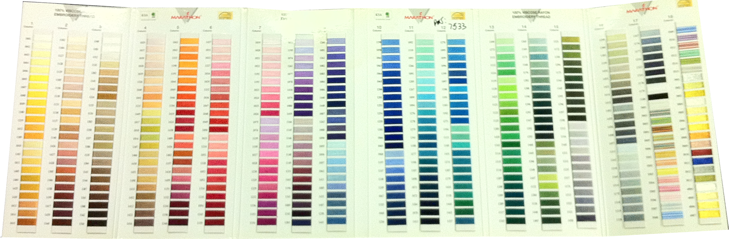 Pantone Thread Color Conversion Chart