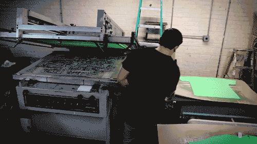 Loading A One Color All Over Screenprint