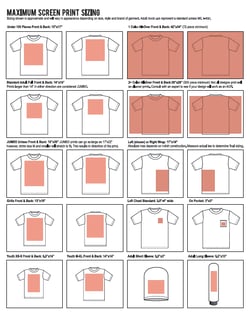 Maximum Screen Printing Size Guide