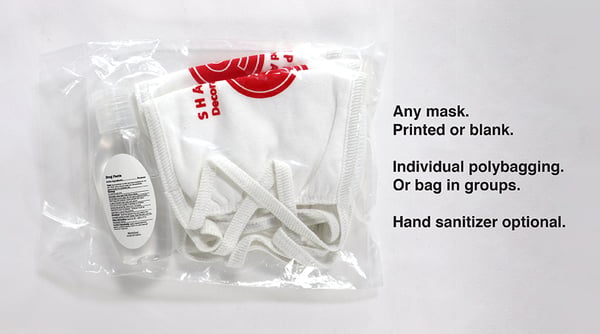 Individual Polybagging of Fabric Masks